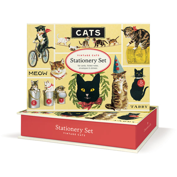 Vintage Cats Boxed Notes Stationery Set (Set of 16)