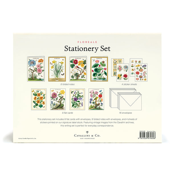 Vintage Floreale Boxed Notes Stationery Set (Set of 16)