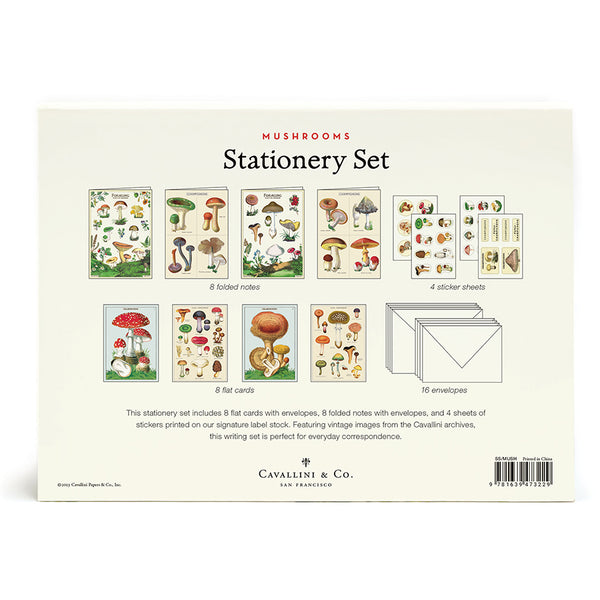 Mushrooms Boxed Notes Stationery Set (Set of 16)