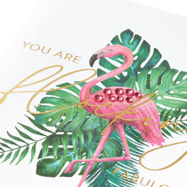 Flamingo “Flocking Fabulous” Blank Card