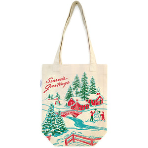 Vintage Winter Wonderland Tote Christmas Gift Bag