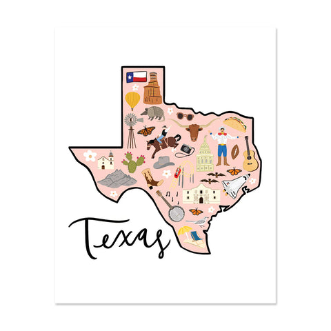 Texas State Art Print