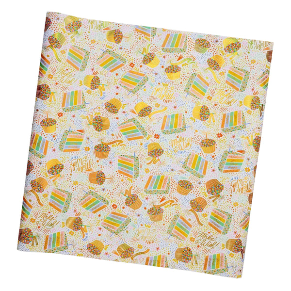 Illustrated Cake Birthday Roll Wrap