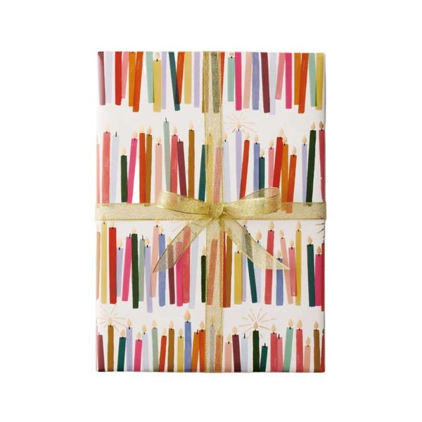 Illustrated Candles Birthday Roll Wrap