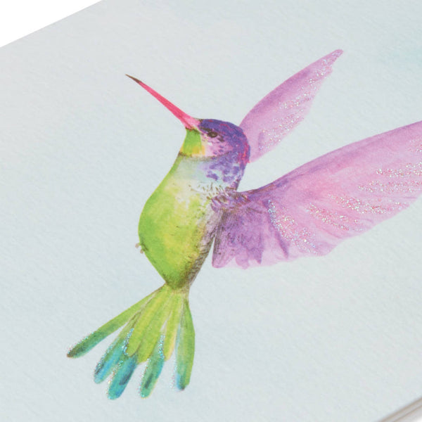 Illustrated Hummingbird Birthday Card