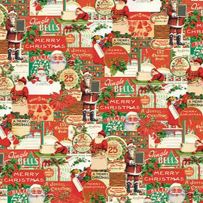 Vintage Icons Christmas Flat Wrap