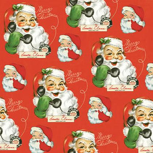 Vintage Hello Santa Christmas Flat Wrap