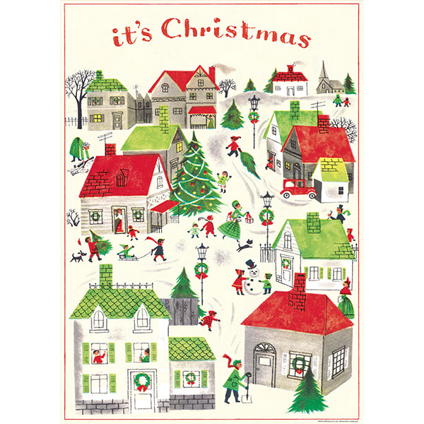 Vintage Village Christmas Flat Wrap