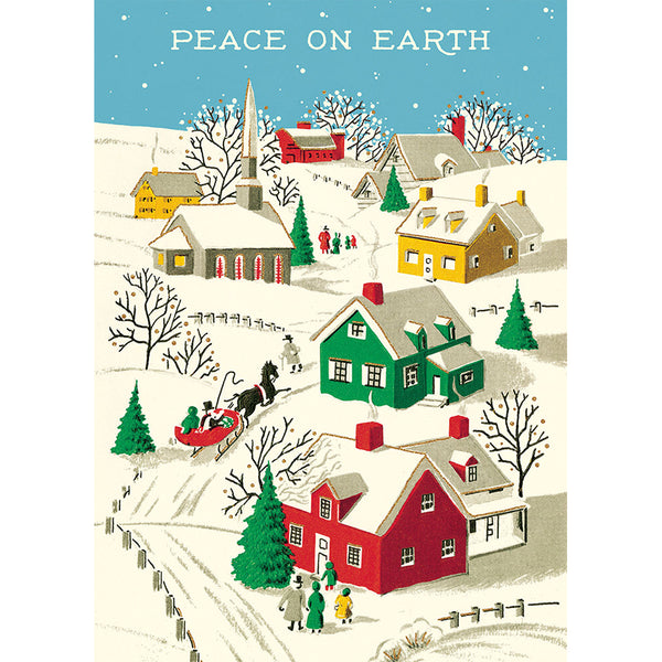 Vintage Peace On Earth Christmas Flat Wrap