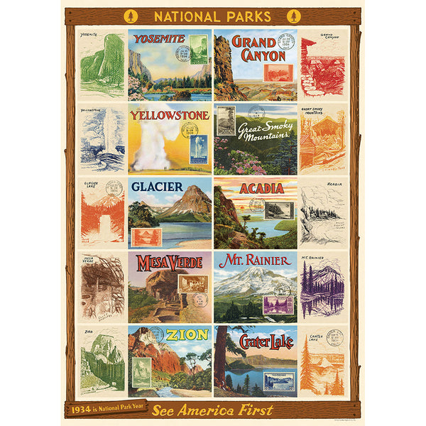 Vintage National Parks Flat Wrap