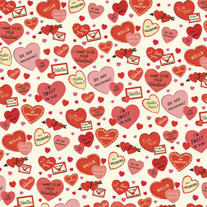 Vintage Hearts Valentine's Day Single Flat Wrap