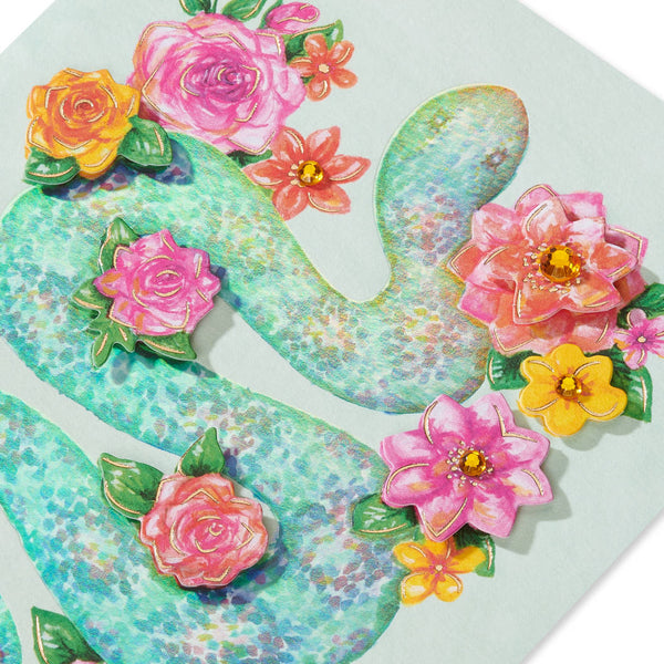 Snake & Flowers Blank Card