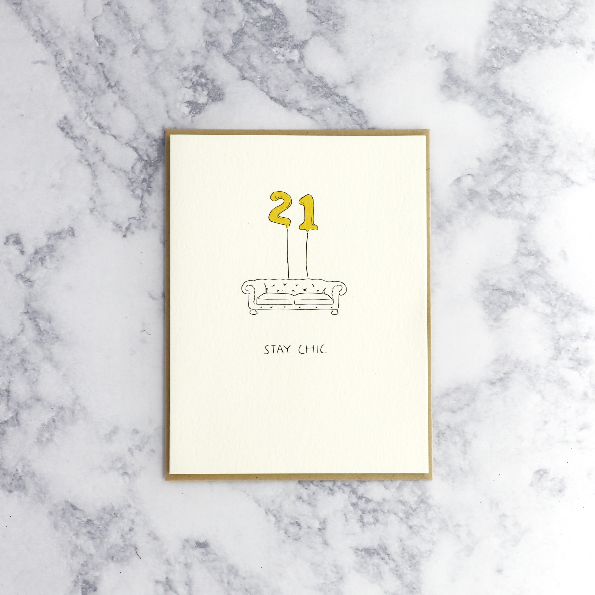 21st “Stay Chic” Birthday Card