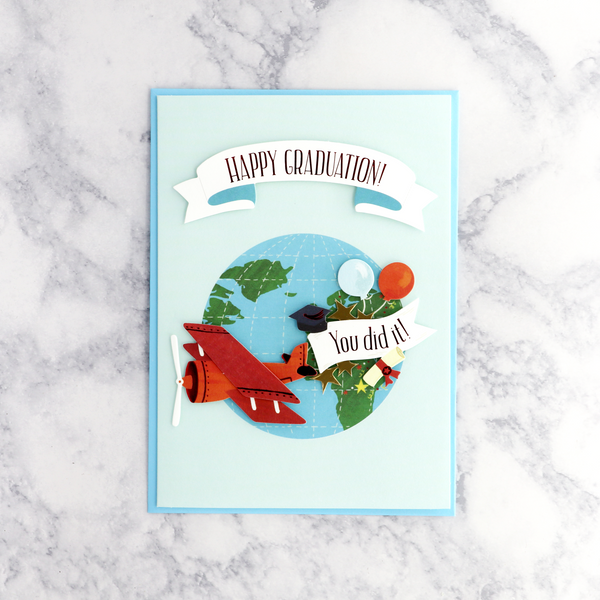 Airplane Graduation Card