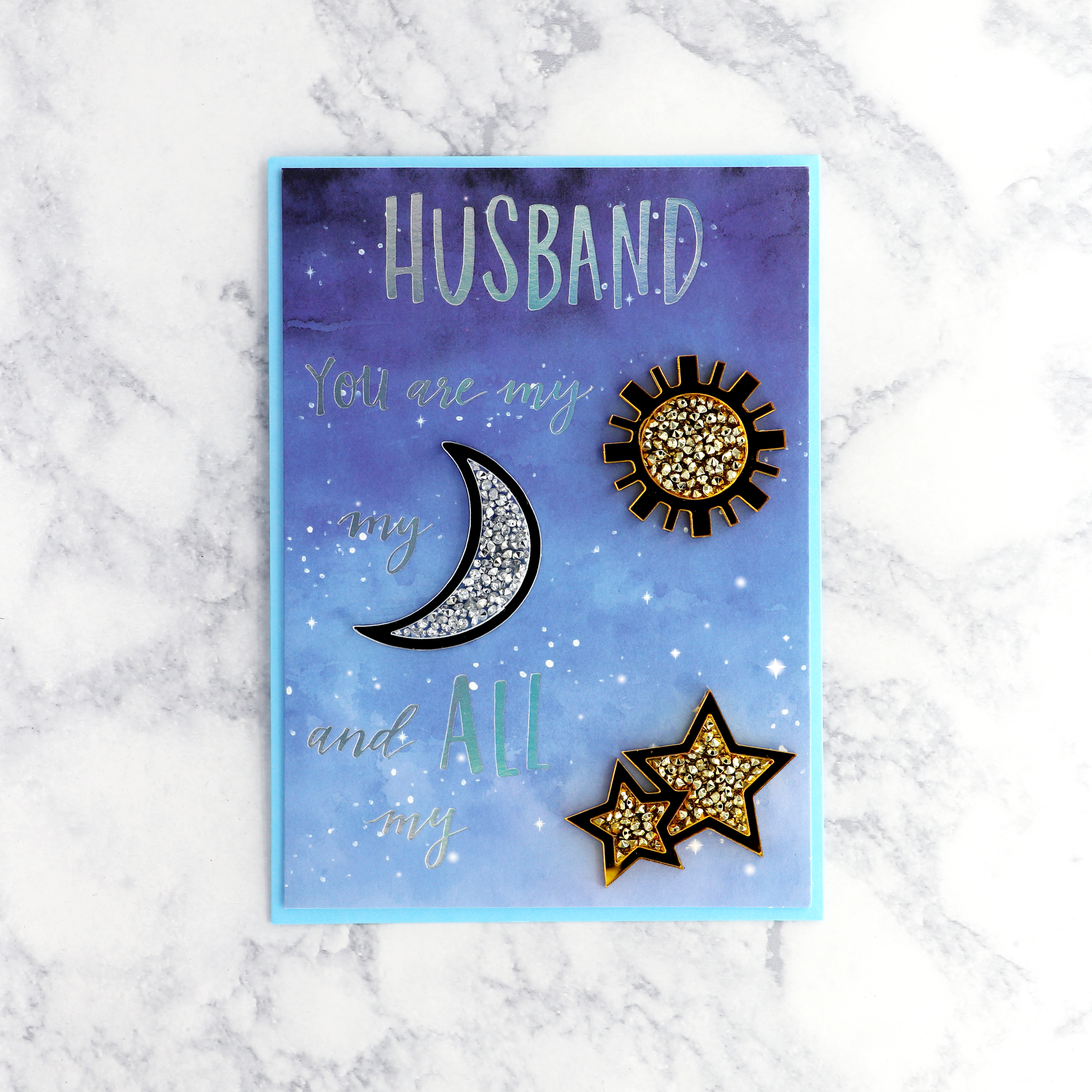 Handmade "All My Stars" Father's Day Card (Husband)