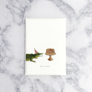 Alligator "Party Animal" Birthday Card