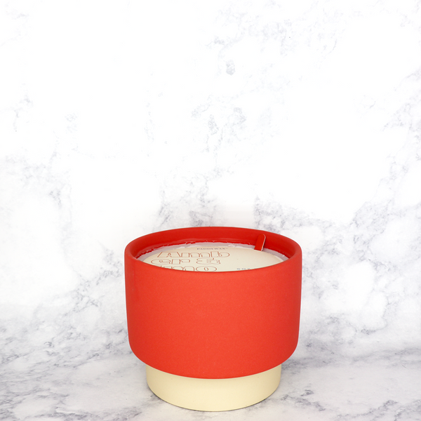 Amber & Smoke Colorblock Ceramic Soy Wax Large Candle