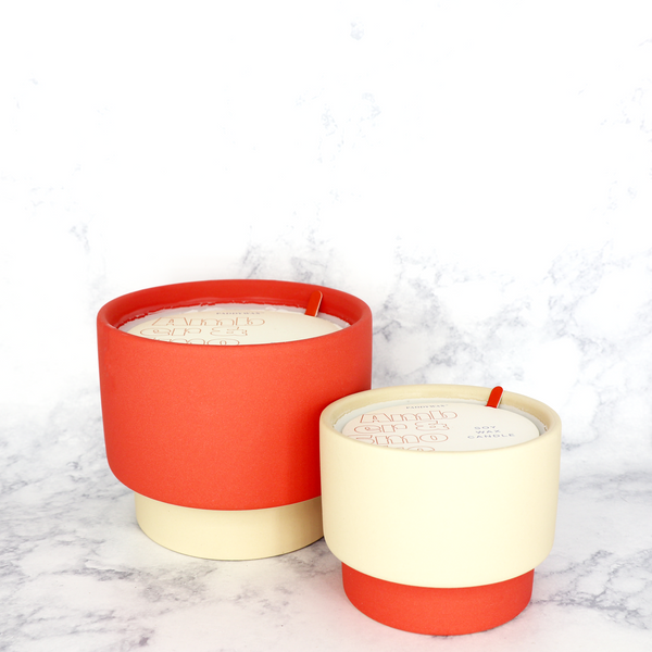 Amber & Smoke Colorblock Ceramic Soy Wax Candle