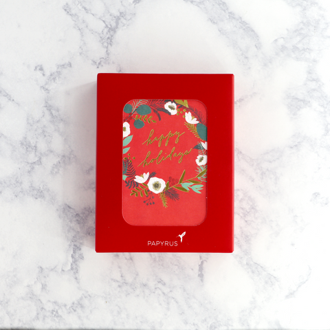 Anemone Wreath Holiday Boxed Cards (Set of 20)