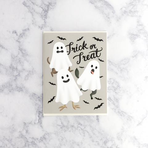 Animal Ghosts Halloween Card