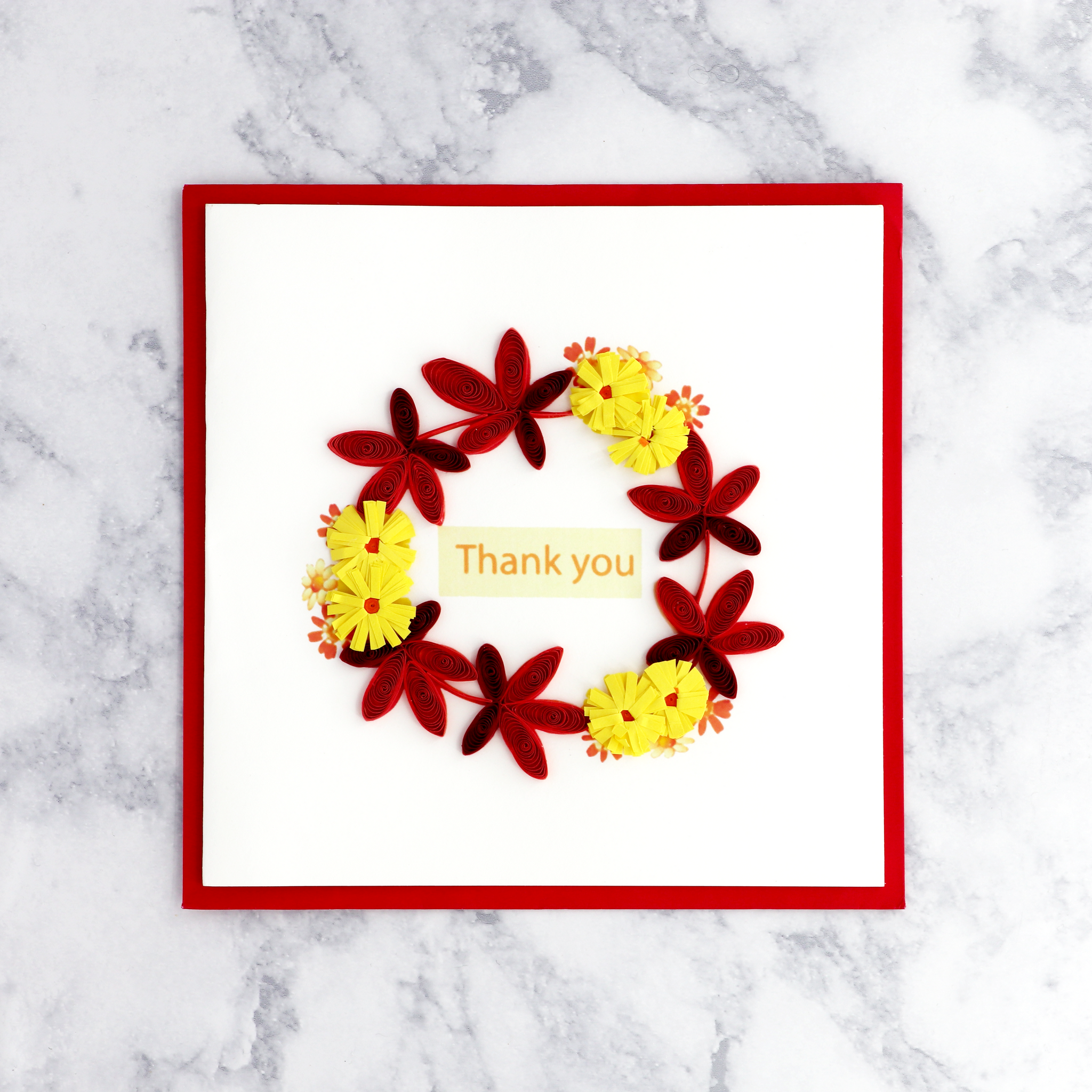 Autumn Wreath Quilling Thank You Card