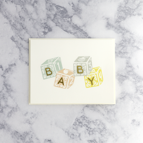 Baby Blocks New Baby Card