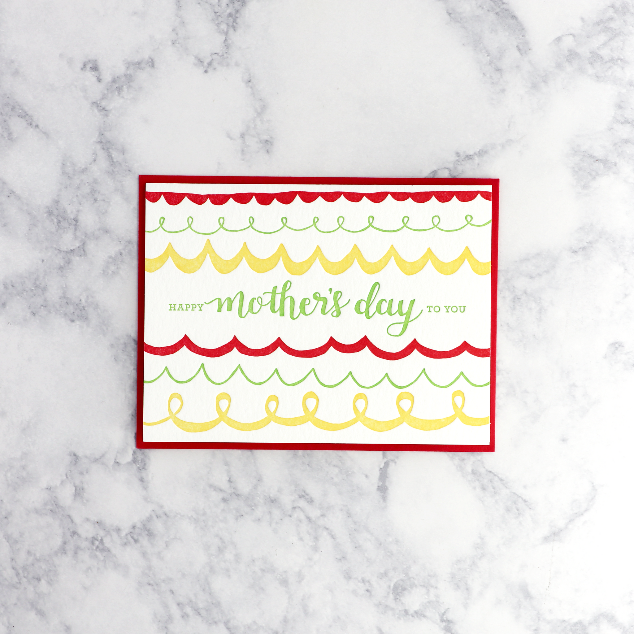 Banner Letterpress Mother's Day Card