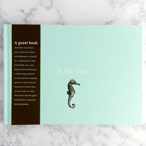 "Be Our Guest" Seahorse Icon Guest Book