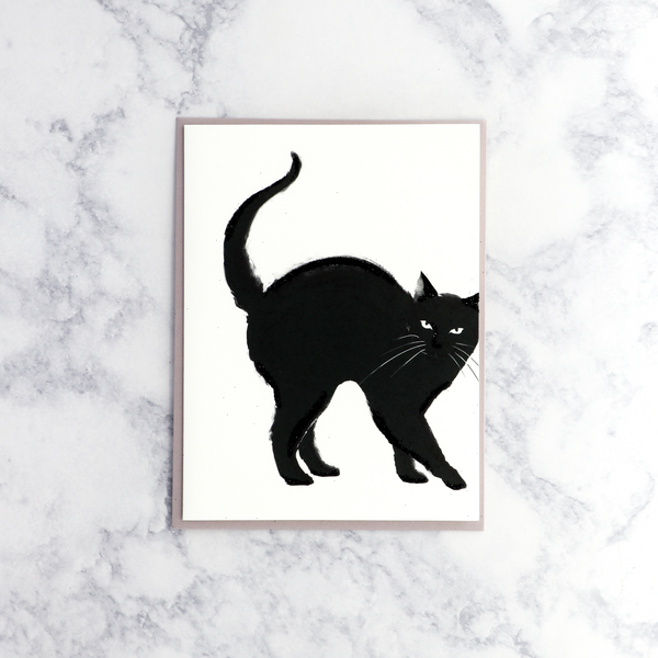 Black Cat Halloween Card
