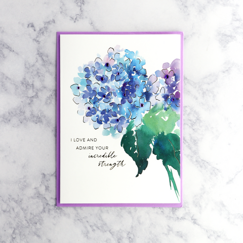 Blue Hydrangea Mother's Day Card