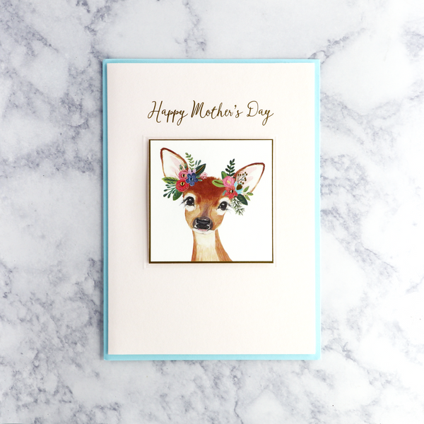Boho Deer Mother's Day Card