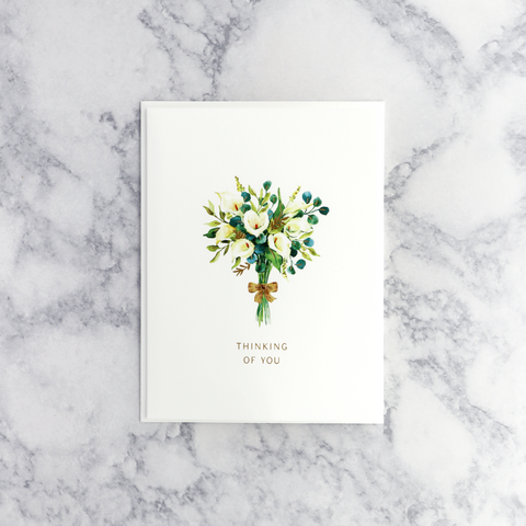 Bouquet Of Lilies Sympathy Card