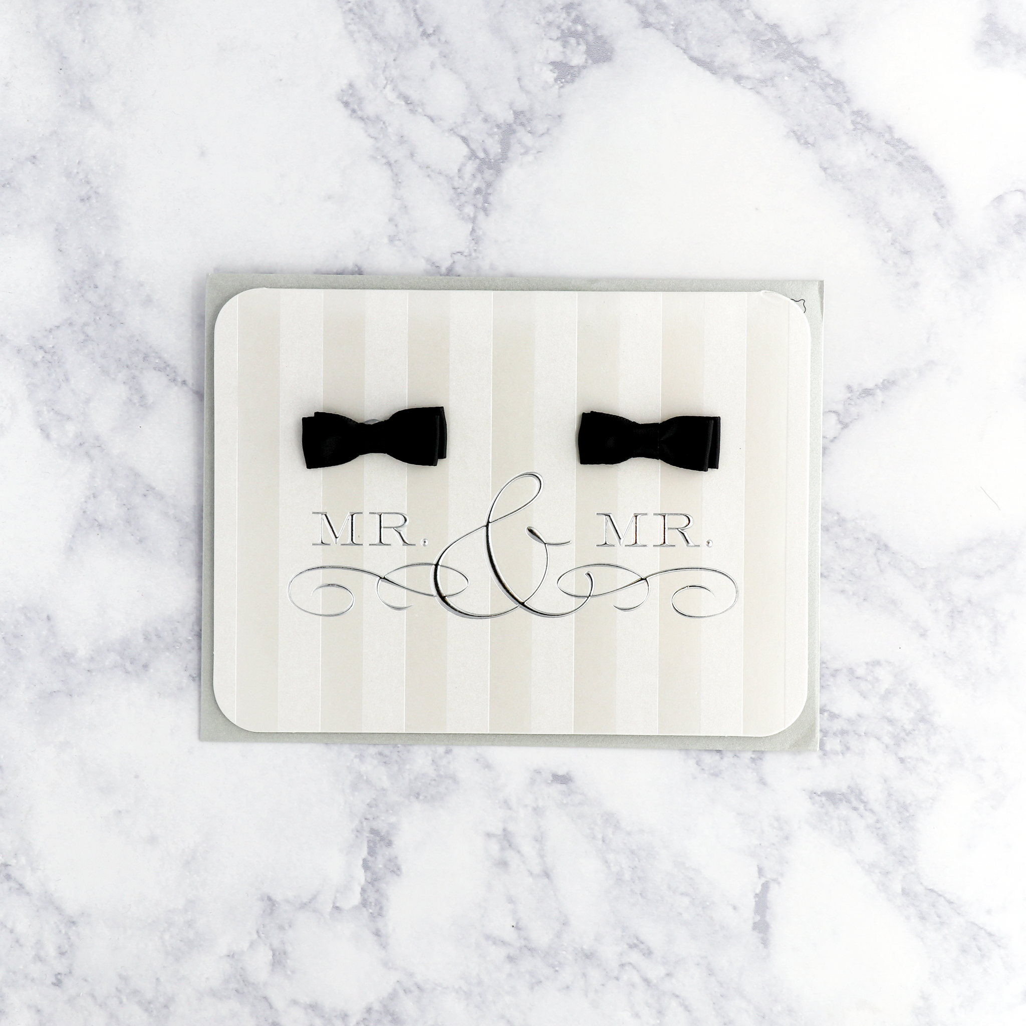Bowties "Mr. & Mr." Wedding Card (LGBTQ+/Same Sex)