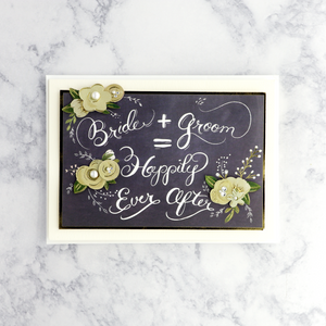 Bride & Groom Chalkboard Wedding Card