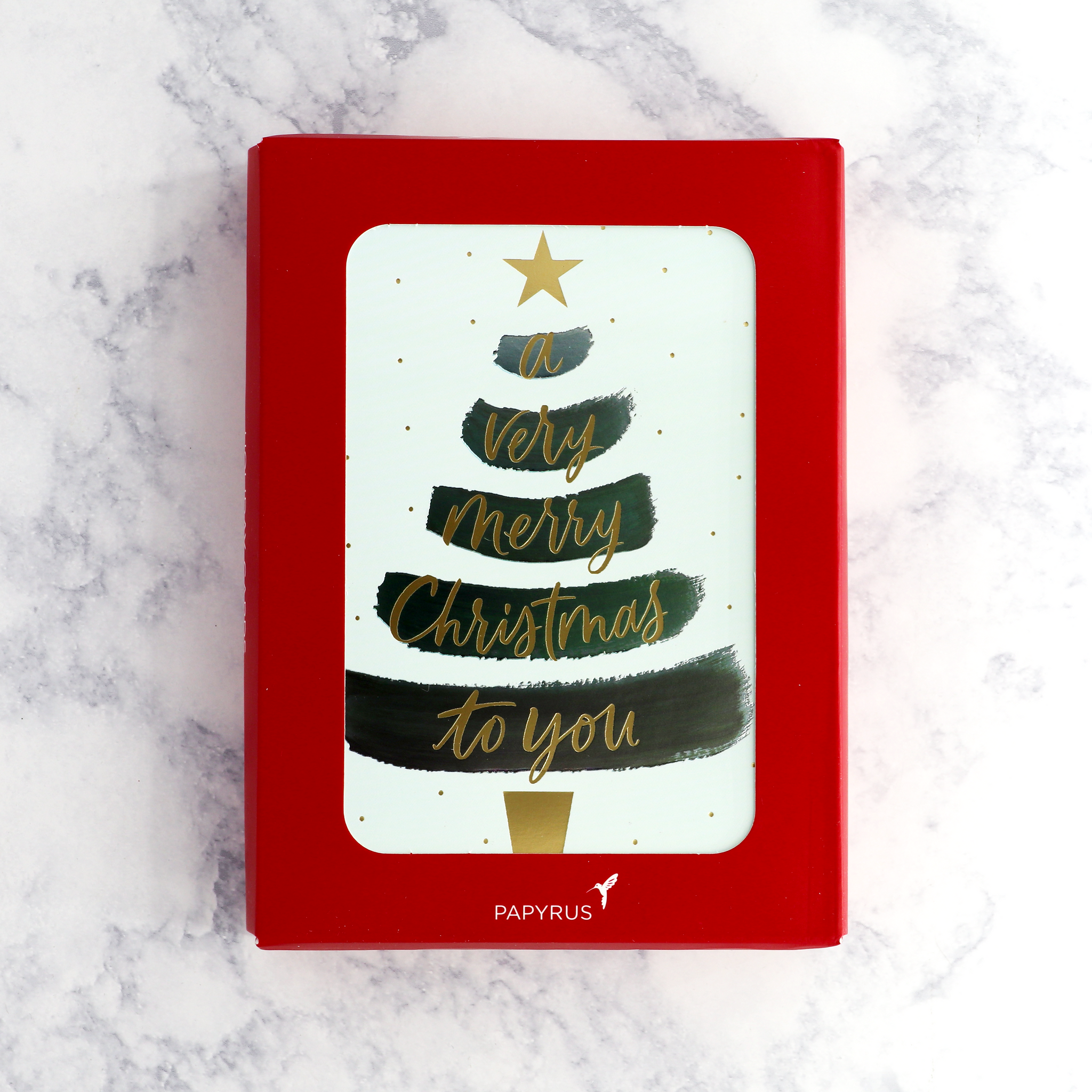 Brushstroke Trees Christmas Boxed Cards (Set of 14)
