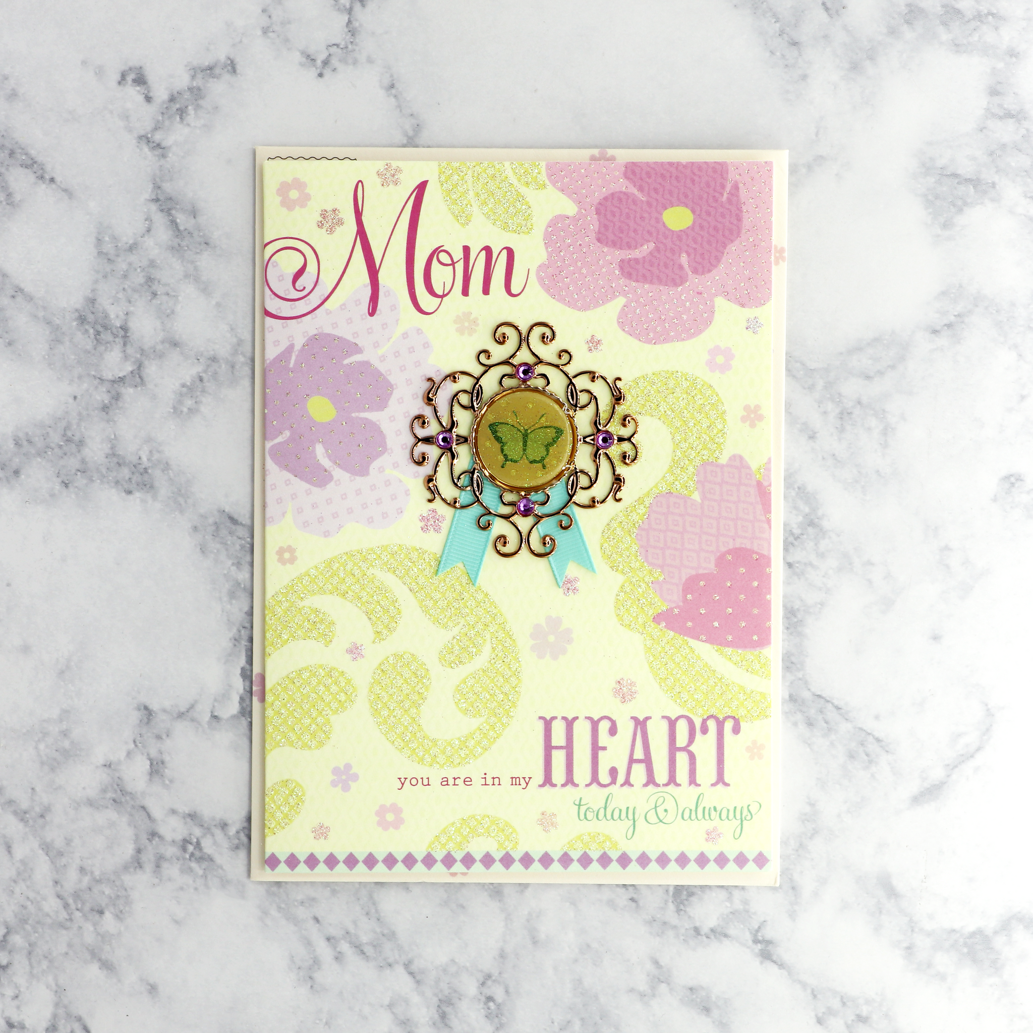 Butterfly Charm Mother's Day Card (For Mom)