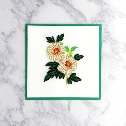 Camellia Quilling Blank Card