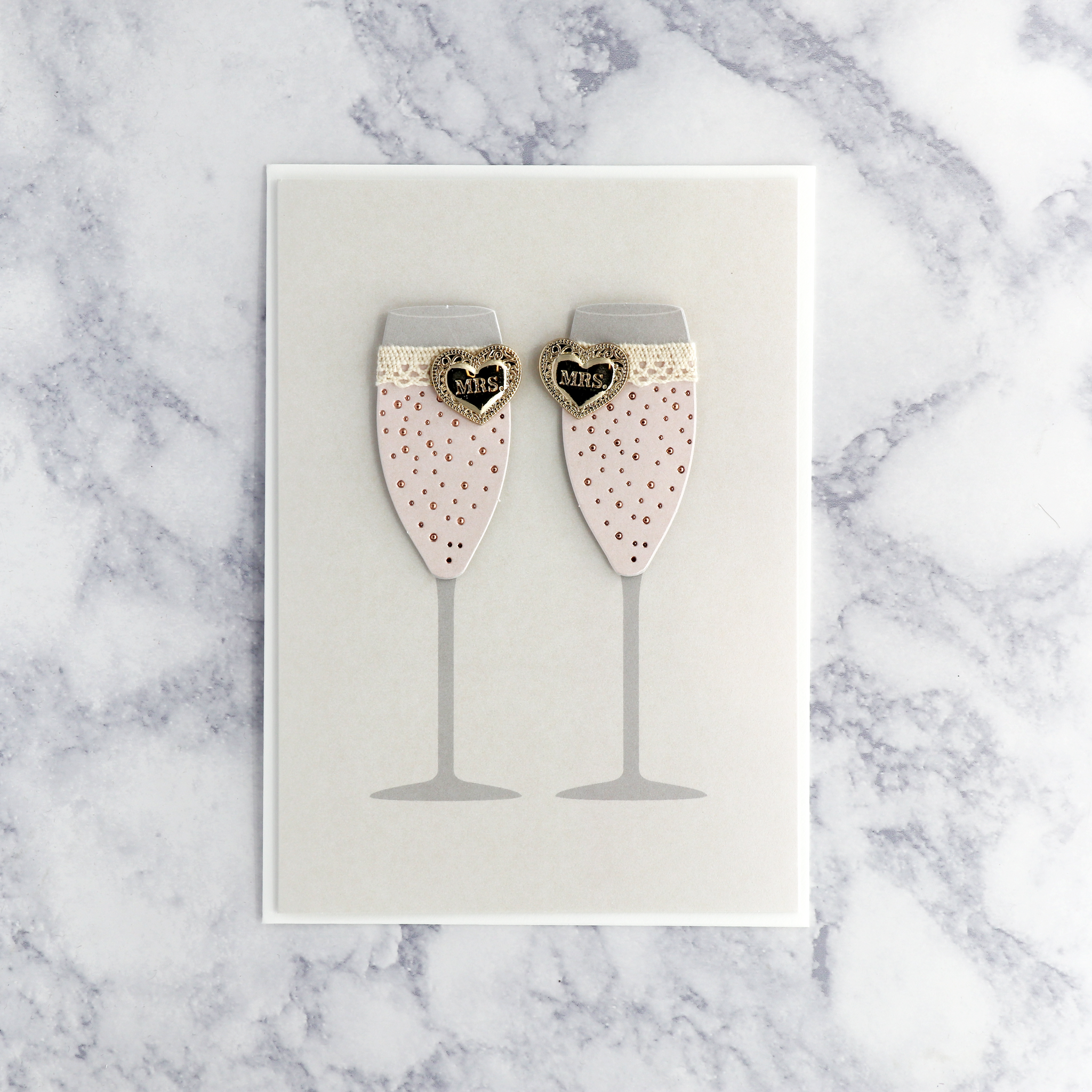 Champagne Glasses (Mrs. & Mrs.) Wedding Card (LGBTQ+/Same Sex)