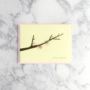 Cherry Blossom Branch Sympathy Card
