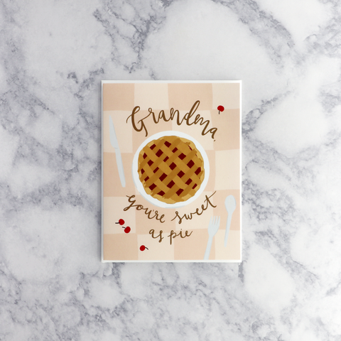 Cherry Pie Mother's Day Card (Grandma)