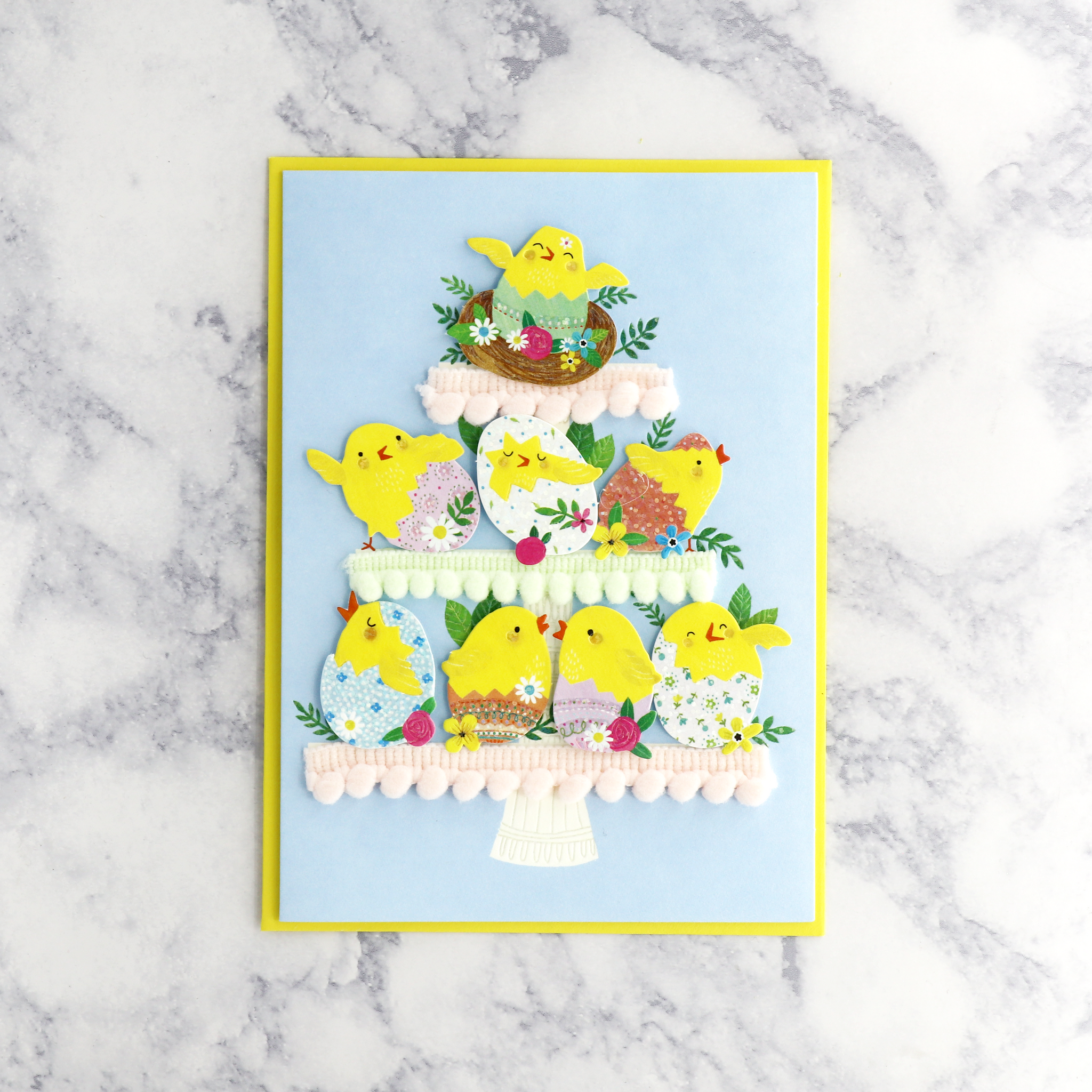 Chicks On Party Platter Easter Card
