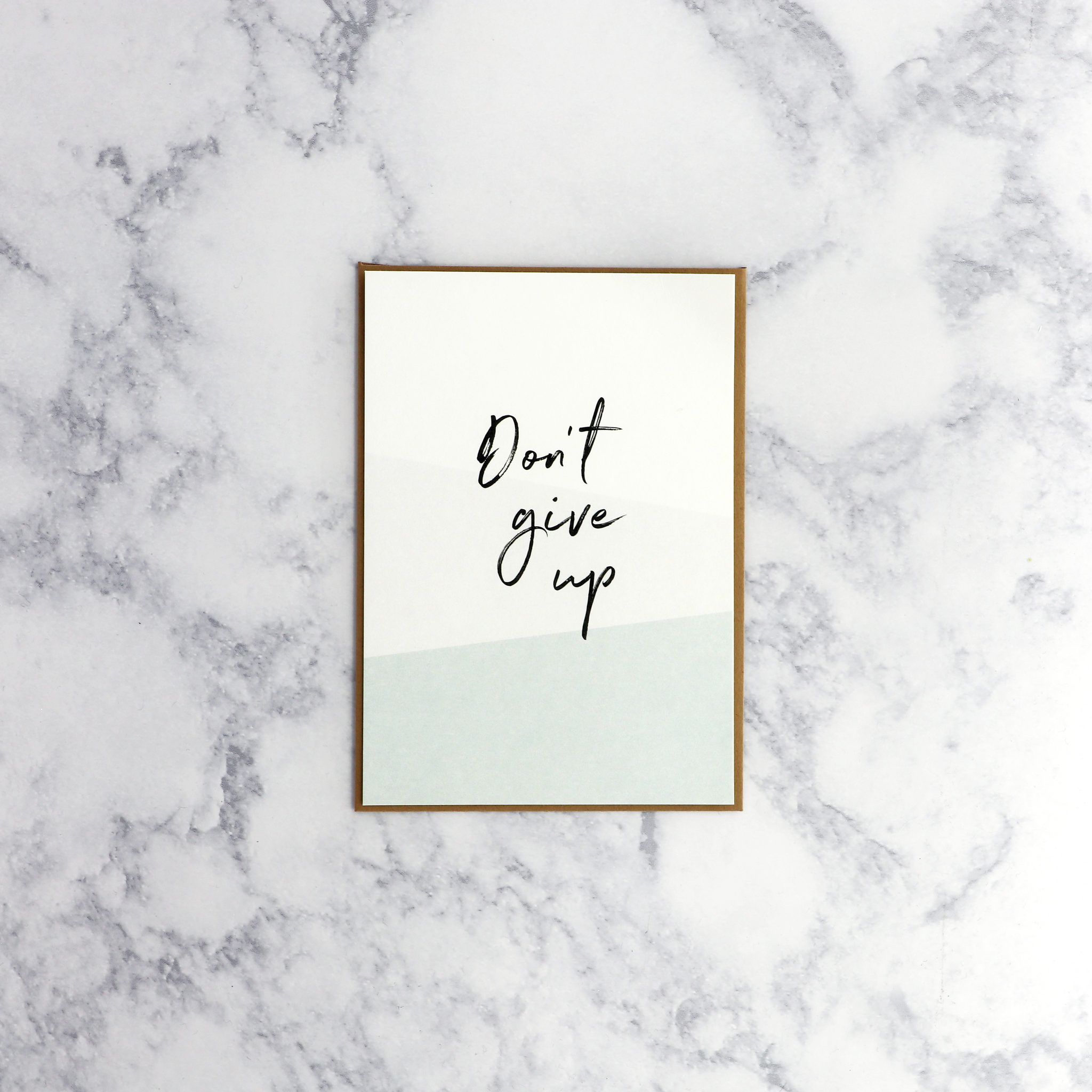 Color Block "Don’t Give Up" Encouragement Card