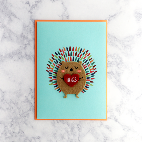 Colorful Hedgehog Mother's Day Card