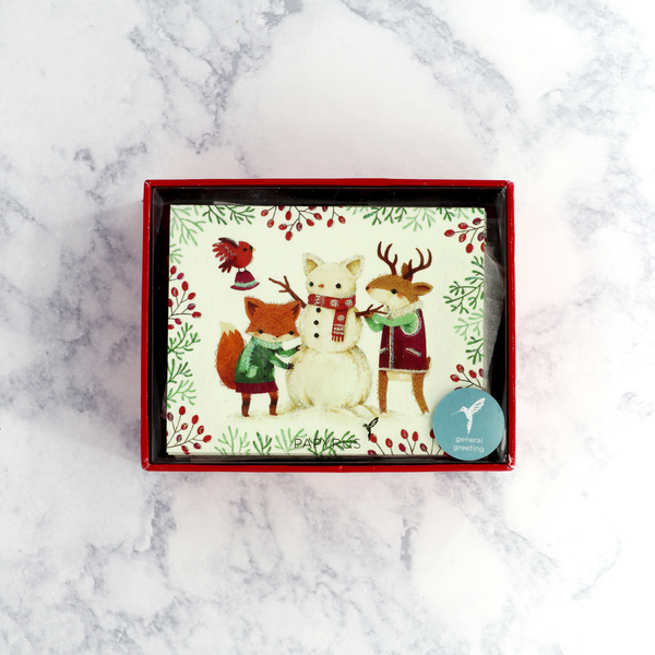 Cute Animals Holiday Boxed Cards (Set of 20)
