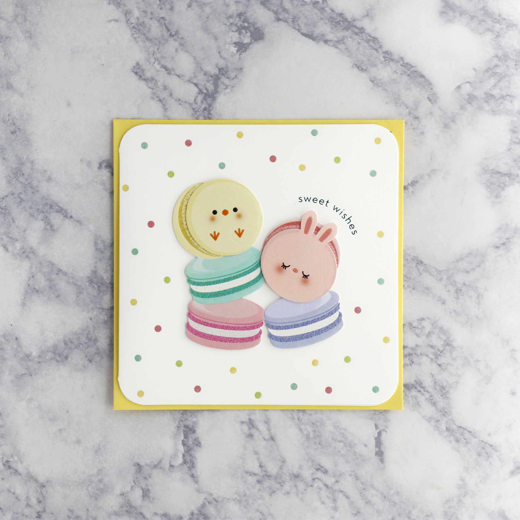 Cute Macarons Easter Card