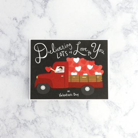 Delivery Truck Valentine's Day Card