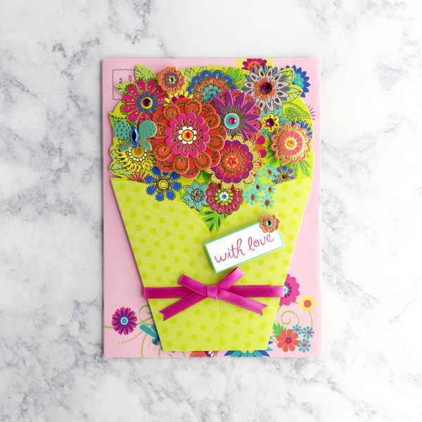 Die-Cut Bouquet Of Flowers Mother's Day Card