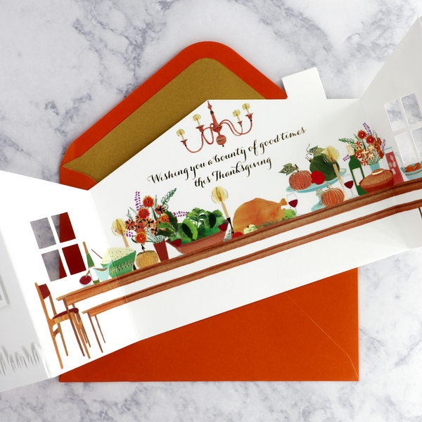 Displayable Table Scene Thanksgiving Card