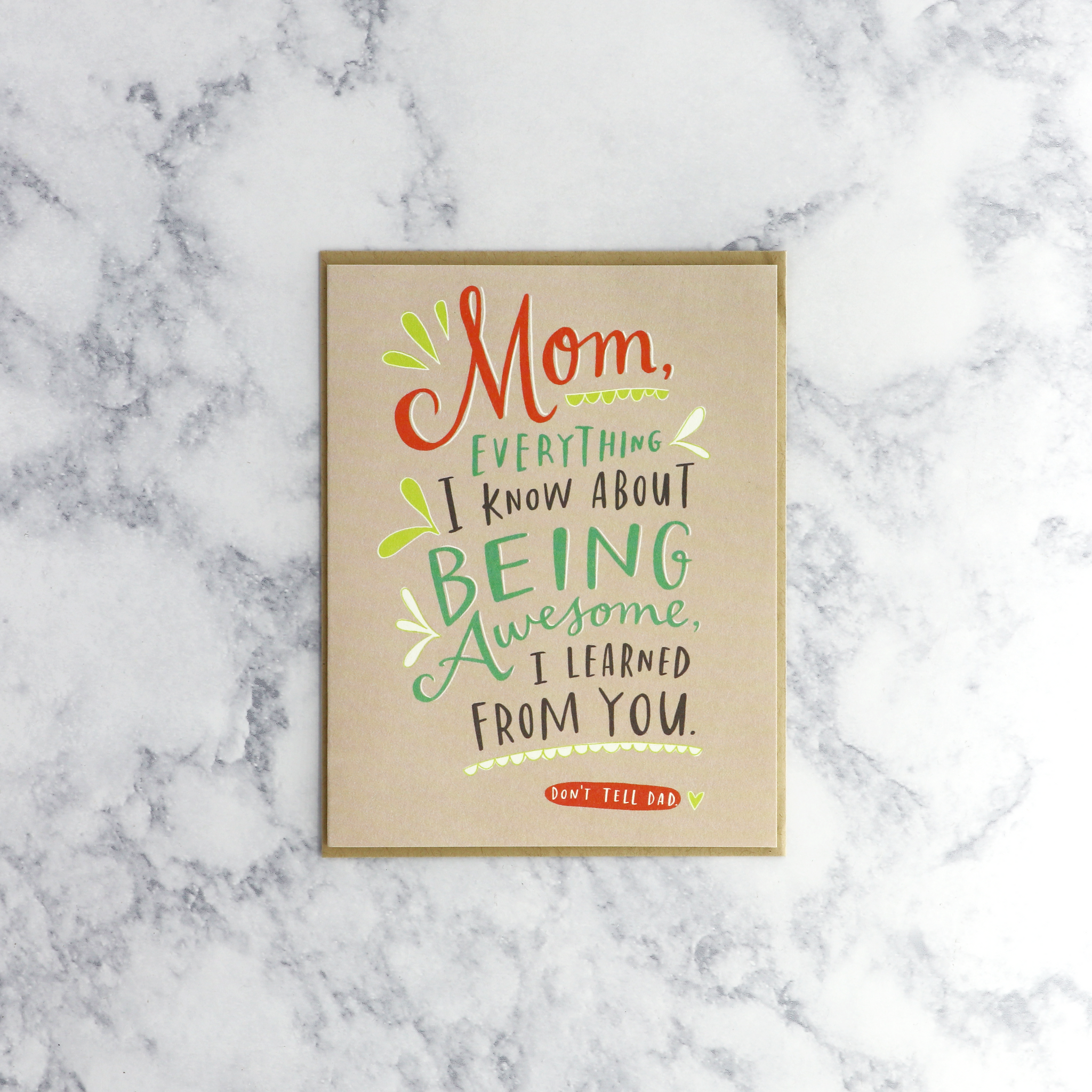 "Don't Tell Dad" Mother's Day Card (For Mom)