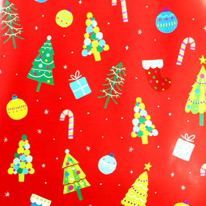 Double Sided Merry & Bright Christmas Roll Wrap